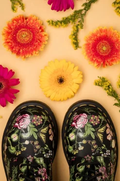 Dr. Martens 1460 Pascal Backhand Bloom Laarzen In Zwart>Vrouwen Booties & Laarzen