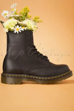 Dr. Martens 1460 Virginia Enkellaarzen In Zwart>Vrouwen Booties & Laarzen