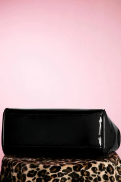 Banned Retro Amerikaanse Vintage Patenttas In Zwart><noscript><img width=