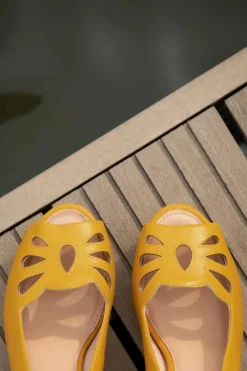 Lola Ramona u2665 Topvintage Angie Monaco Peeptoe Pumps In Mango Mojito><noscript><img width=