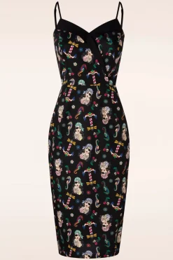 Banned Retro Anker Pin-Up Penciljurk In Zwart>Vrouwen Strakke Jurken
