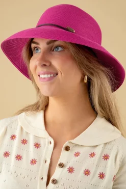 Brontu00e9 Anna Travel Hoed In Fuchsiaroze>Vrouwen Hoeden & Fascinators