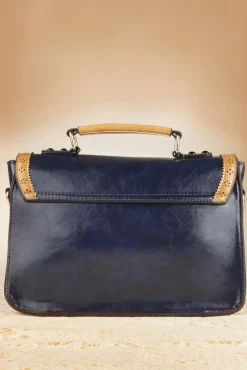 Banned Retro Antieke Messenger Bag In Blauw><noscript><img width=