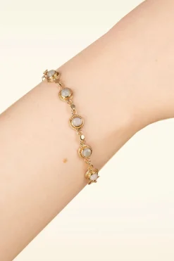 Very Cherry Antique Armbandje In Goud En Maansteen Wit>Vrouwen Sieraden