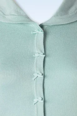 Banned Retro April Cardigan Met Korte Mouwen In Aqua Blauw><noscript><img width=