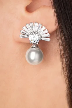 Lovely Art Deco Parel Knopjes In Zilver>Vrouwen Sieraden