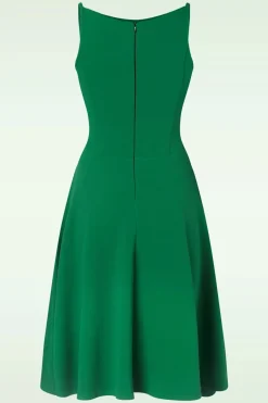 Vintage Chic for Topvintage Athena Swing Jurk In Groen>Vrouwen Plus Size Jurken