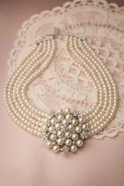 Lovely Audrey Creme Parel Choker Ketting>Vrouwen Sieraden