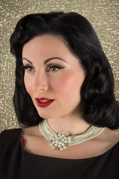 Lovely Audrey Creme Parel Choker Ketting>Vrouwen Sieraden