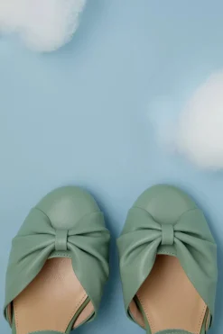 Lola Ramona u2665 Topvintage Ava Heart Stopper Pumps In Saliegroen><noscript><img width=