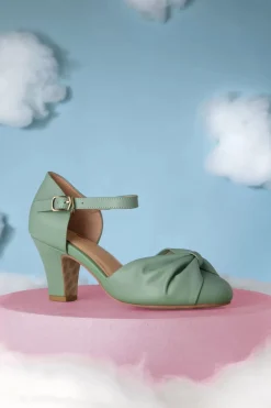 Lola Ramona u2665 Topvintage Ava Heart Stopper Pumps In Saliegroen><noscript><img width=