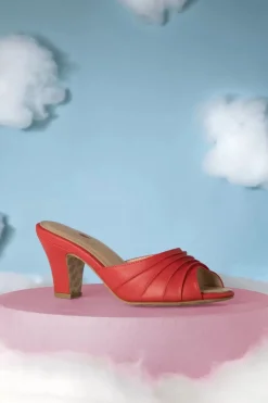 Lola Ramona u2665 Topvintage Ava Solemate Slip On Muiltjes In Rood><noscript><img width=