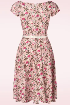 Vintage Chic for Topvintage Bambi Swing Jurk In Roze>Vrouwen Plus Size Jurken