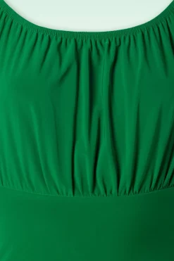 Vintage Chic for Topvintage Belinda Off-Shoulder Top In Groen><noscript><img width=