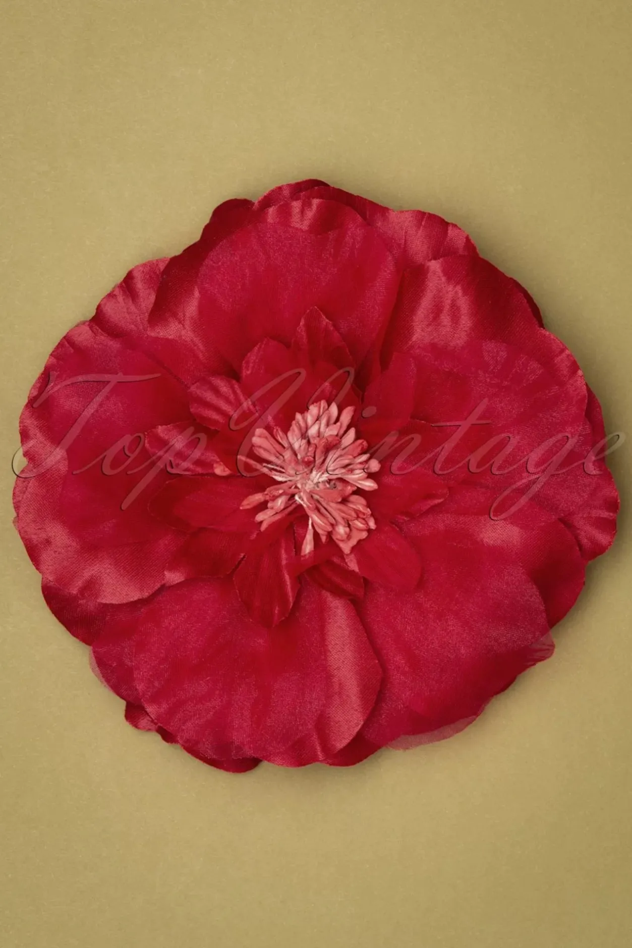 Urban Hippies Big Flower Corsage In Rood>Vrouwen Haaraccessoires