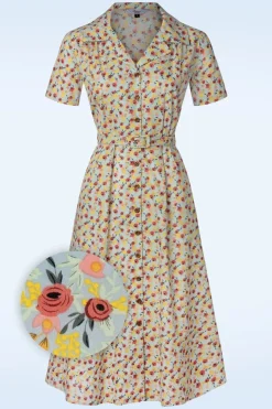 Banned Retro Blooming Swing Jurk In Blauw>Vrouwen Swing Jurken