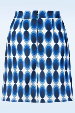 Vintage Chic for Topvintage Bobby Retro Rok In Blauw En Wit>Vrouwen Rokken
