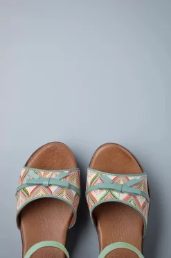 Nemonic Bora Flower Platform Sandals In Ijsblauw>Vrouwen Sandalen