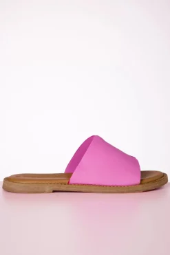 Tamaris Britt Lederen Slippers In Roze>Vrouwen Slippers