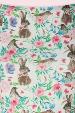 Vintage Chic for Topvintage Bunny Hop Swing Jurk In Wit En Multi><noscript><img width=