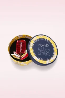 Erstwilder Burgundy Brush Broche>Vrouwen Sieraden