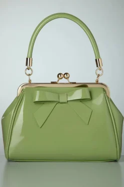 Banned Retro California Nights Lak Handtas In Bleekgroen>Vrouwen Tassen