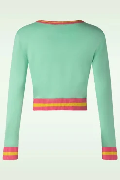 Vixen Candy Patch Cardigan In Mint>Vrouwen Vestjes