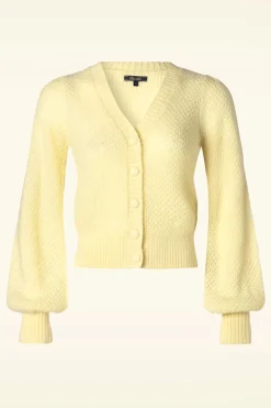 King Louie Cardi V Farfalle In Custard Geel>Vrouwen Vestjes