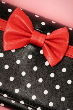 Banned Retro Carla Bow Polka Portemonnee In Zwart En Rood>Vrouwen Portemonnees