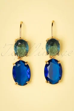 Day&Eve by Go Dutch Label Carol Oorbellen In Goud En Blauw><noscript><img width=