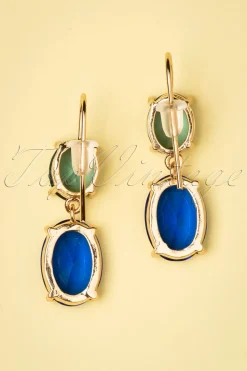 Day&Eve by Go Dutch Label Carol Oorbellen In Goud En Blauw><noscript><img width=