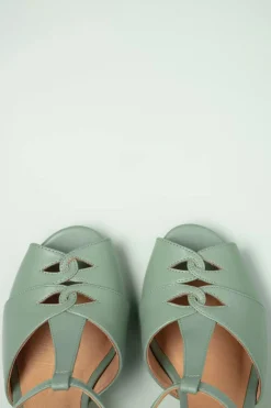 Chelsea Crew Catherina T-Strap Pumps In Mintgroen>Vrouwen Pumps