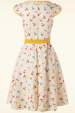 Vixen Chacha Cherry Swingjurk In Creme>Vrouwen Plus Size Jurken
