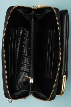 Banned Retro Cherry Pie Crossbody Telefoontasje In Zwart><noscript><img width=