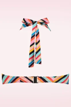 Cyell Chevron Chic Padded Bikini Top In Multi><noscript><img width=