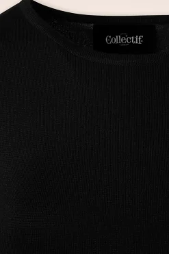 Collectif Clothing Chrissie Gebreide Top In Zwart><noscript><img width=