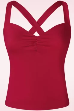 Vixen Cindy Cross Back Top In Rood>Vrouwen Tops