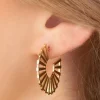 Very Cherry Circle Fan Oorbellen In Goud>Vrouwen Sieraden