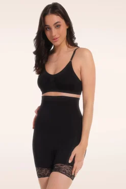 MAGIC Bodyfashion Comfort Kanten Hoge Short In Zwart>Vrouwen Shapewear