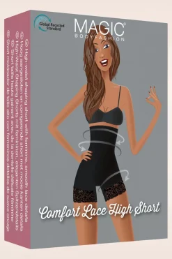 MAGIC Bodyfashion Comfort Kanten Hoge Short In Zwart>Vrouwen Shapewear