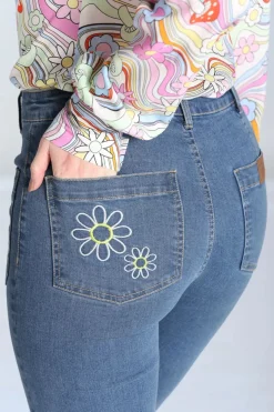 Bunny Daisy Flower Power Jeans In Licht Blauw>Vrouwen Broeken