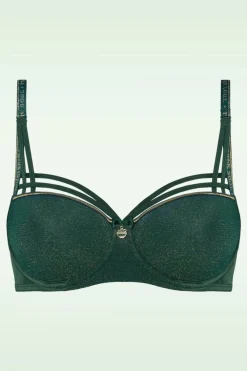 Marlies Dekkers Dame De Paris Voorgevormde Balconette-Bh In Groen En Goud>Vrouwen Bh's
