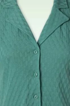 King Louie Dani Manelli Jacquard Blouse In Smoke Groen><noscript><img width=