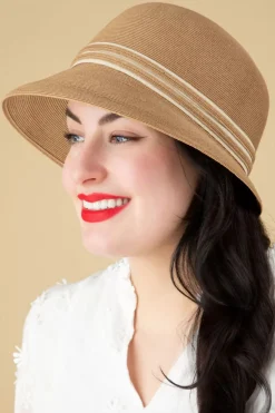 Brontu00e9 Diana Straw Cloche Hoed In Zand>Vrouwen Hoeden & Fascinators