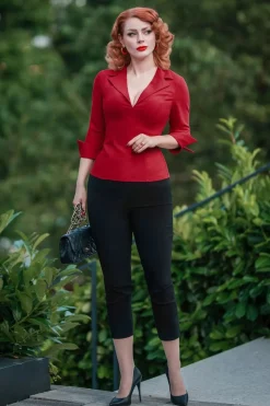 Glamour Bunny Business Babe Donna Capribroek In Zwart>Vrouwen Broeken