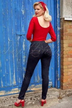 Rock-a-Booty Doris Skinny Jeans In Donkerblauw>Vrouwen Broeken