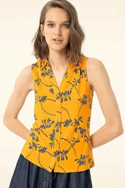 Surkana Eden Top In Geel>Vrouwen Tops