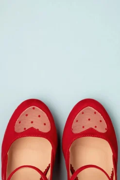 Banned Retro Elegante Spots Pumps In Rood>Vrouwen Pumps