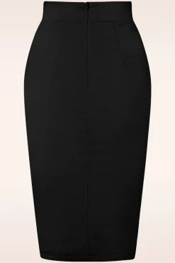 Vintage Chic for Topvintage Eleonora Pencilrok In Zwart><noscript><img width=