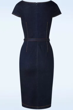 Rock-a-Booty Eliose Pencil Jurk In Blauw><noscript><img width=